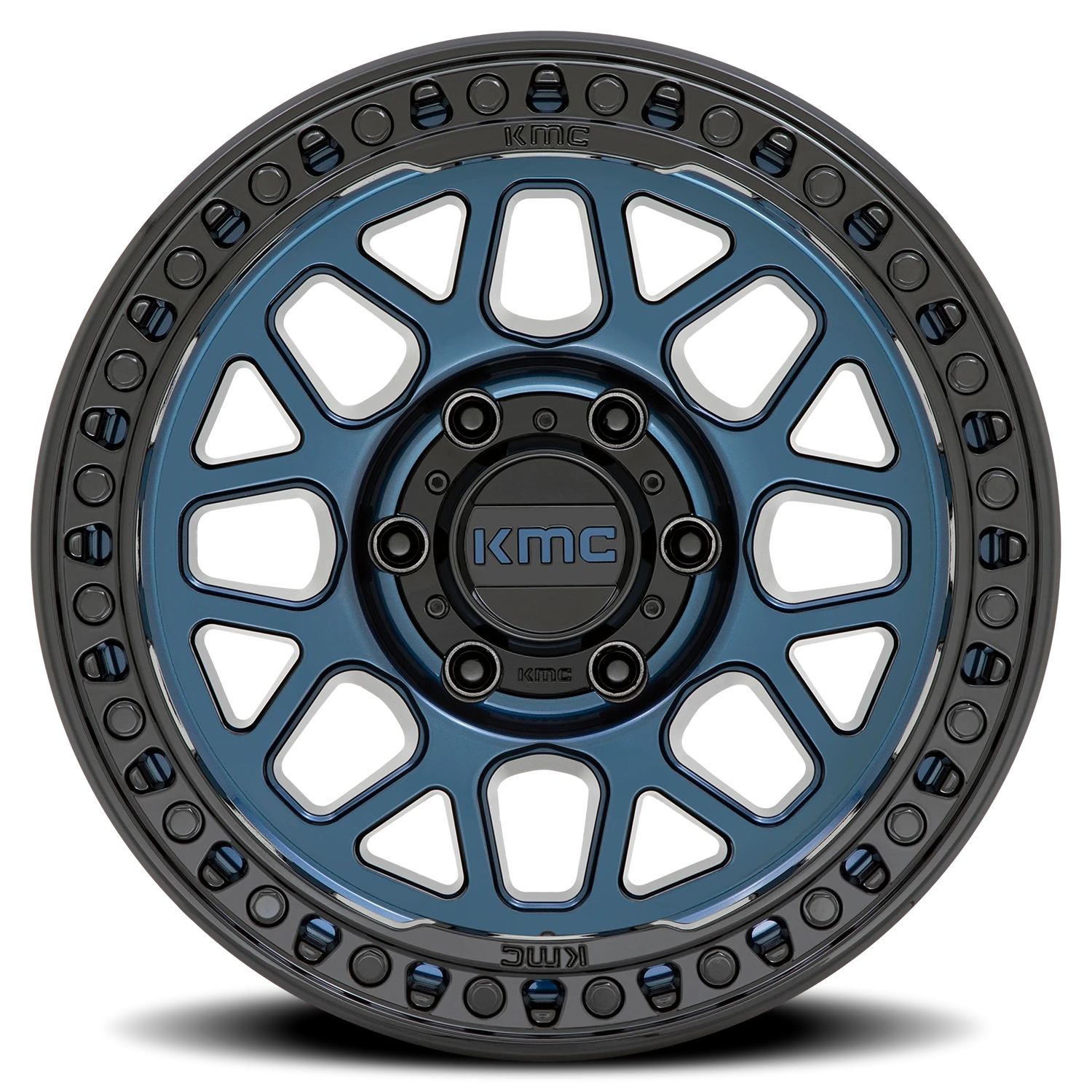 KMC GRS 18x9" 6x135mm 87.1mm CB +18mm Midnight Blue Gloss Black Lip