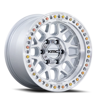 KMC GRS 20x9 +0 8x180mm 124.2mm Gloss Silver Machined Face