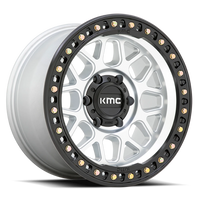 KMC GRS 20x9" 8x180mm 124.2mm CB 0mm Machined Machined Satin Black Lip