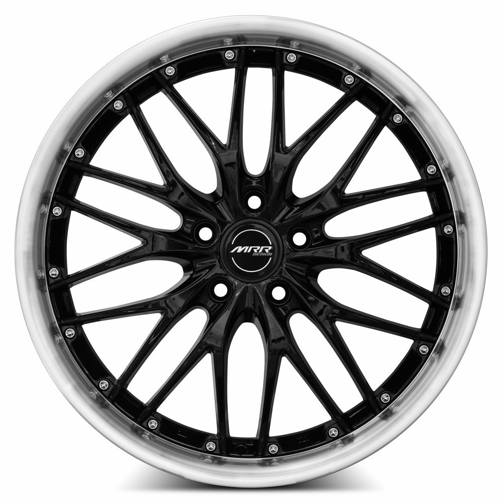 MRR GT1 19x8.5 20 5x120mm 72.6mm Black Machined Lip
