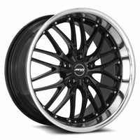 MRR GT1 18x9.5 40 5x112mm 66.6mm Black Machined Lip