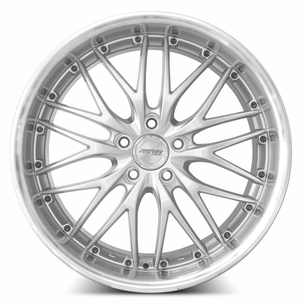 MRR GT1 19x9.5 40 5x112mm 66.6mm Hyper Silver Machined Lip