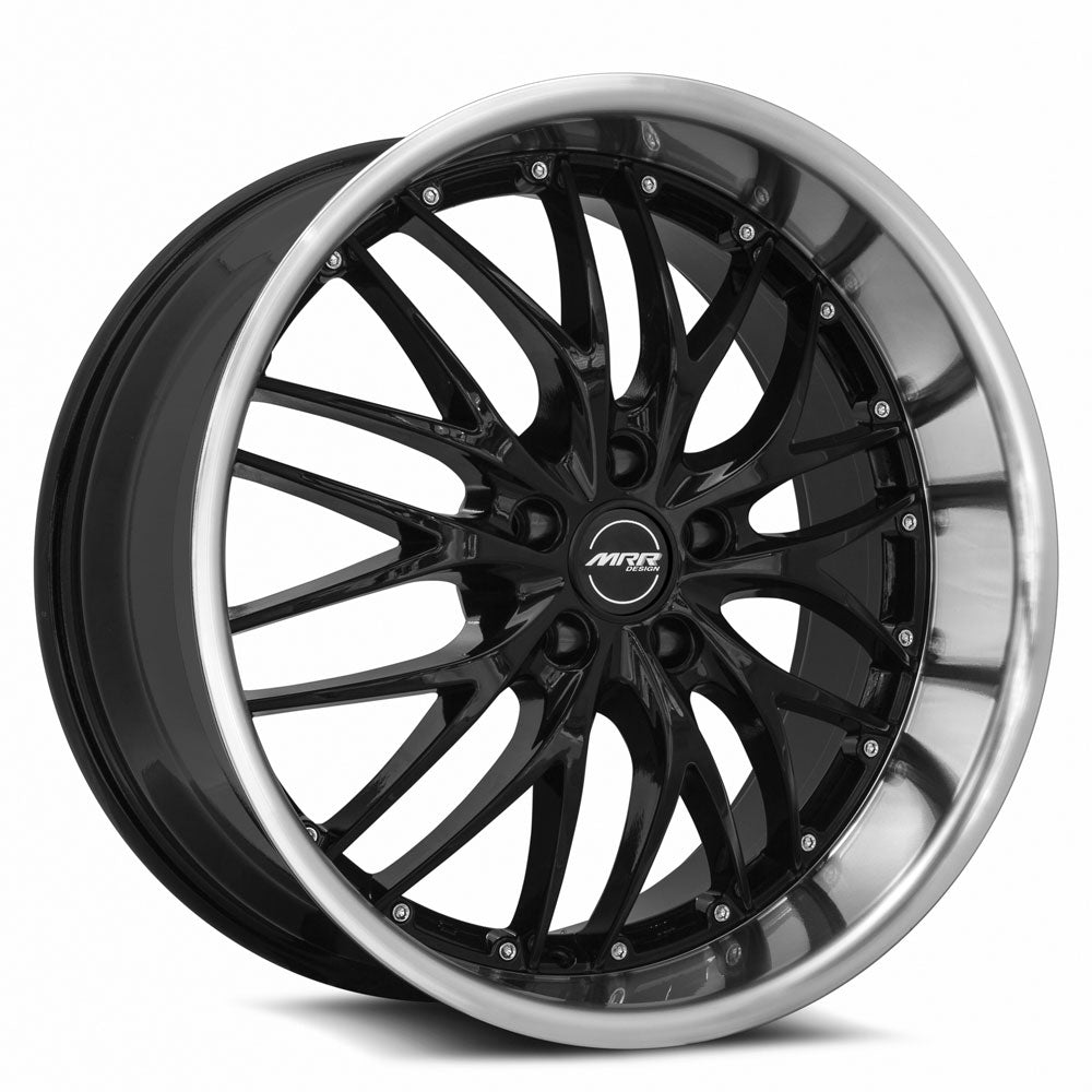 MRR GT1 20x10 40 5x108mm 73.1mm Black Machined Lip