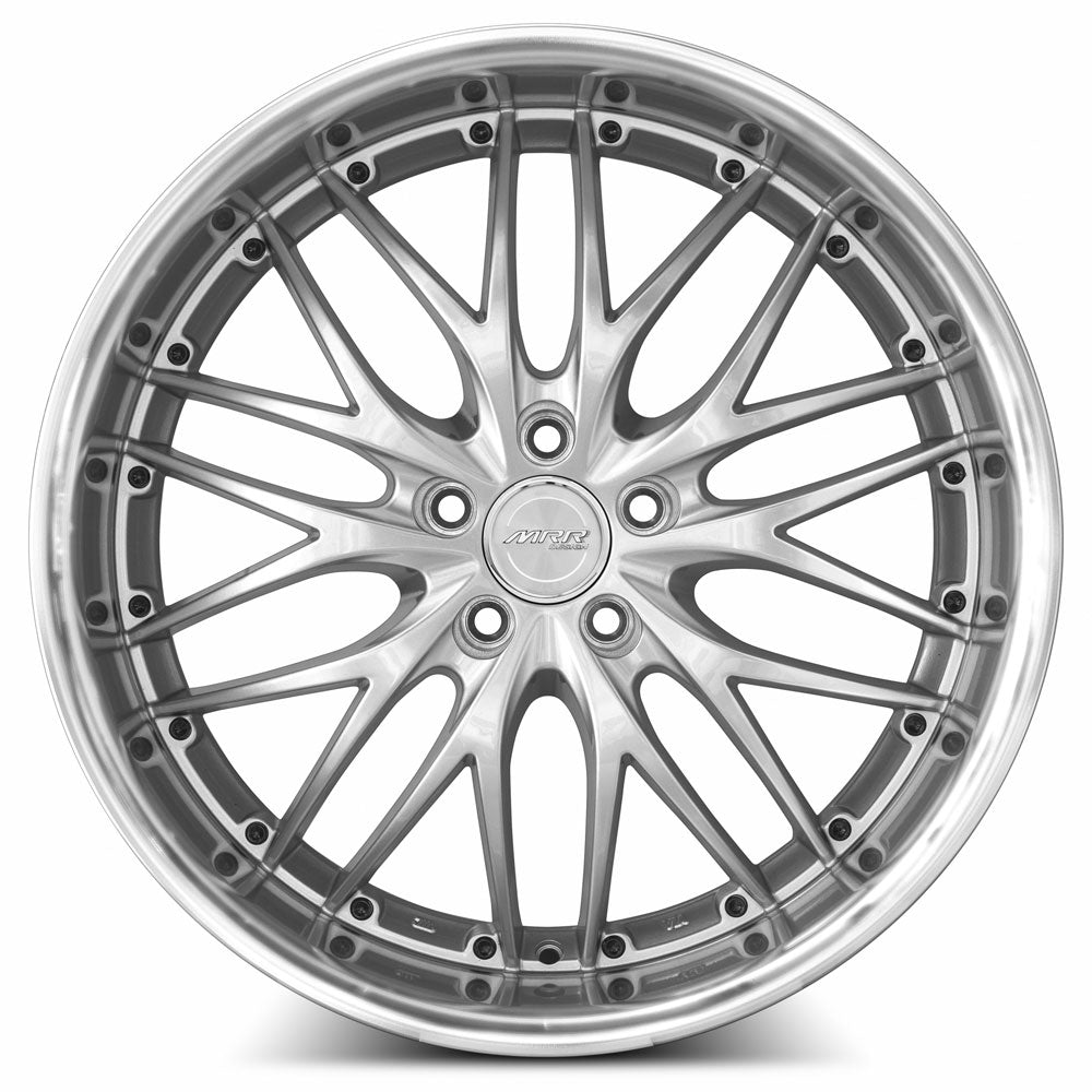 MRR GT1 20x10 20 5x114.3mm 73.1mm Hyper Silver Machined Lip