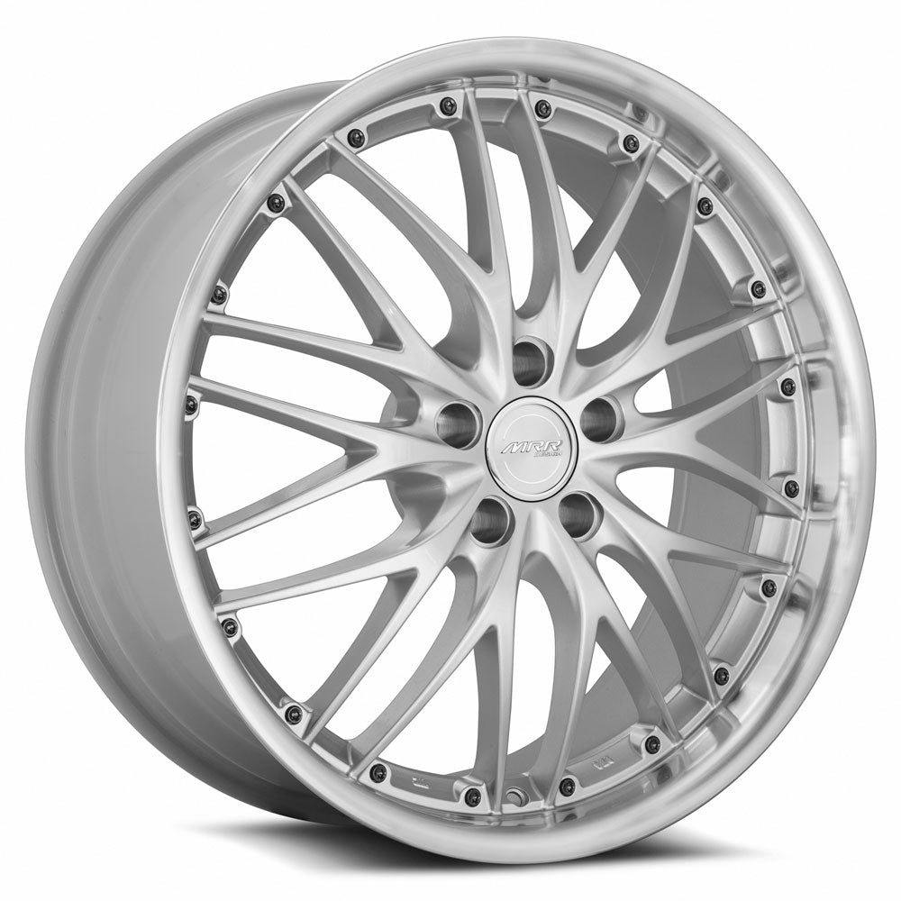 MRR GT1 20x8.5 35 5x108mm 73.1mm Hyper Silver Machined Lip