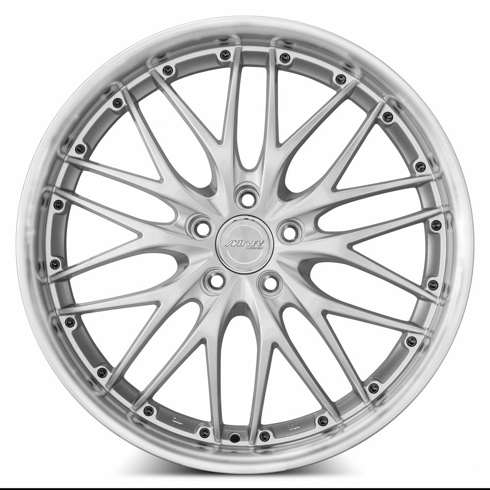 MRR GT1 20x8.5 35 5x108mm 73.1mm Hyper Silver Machined Lip