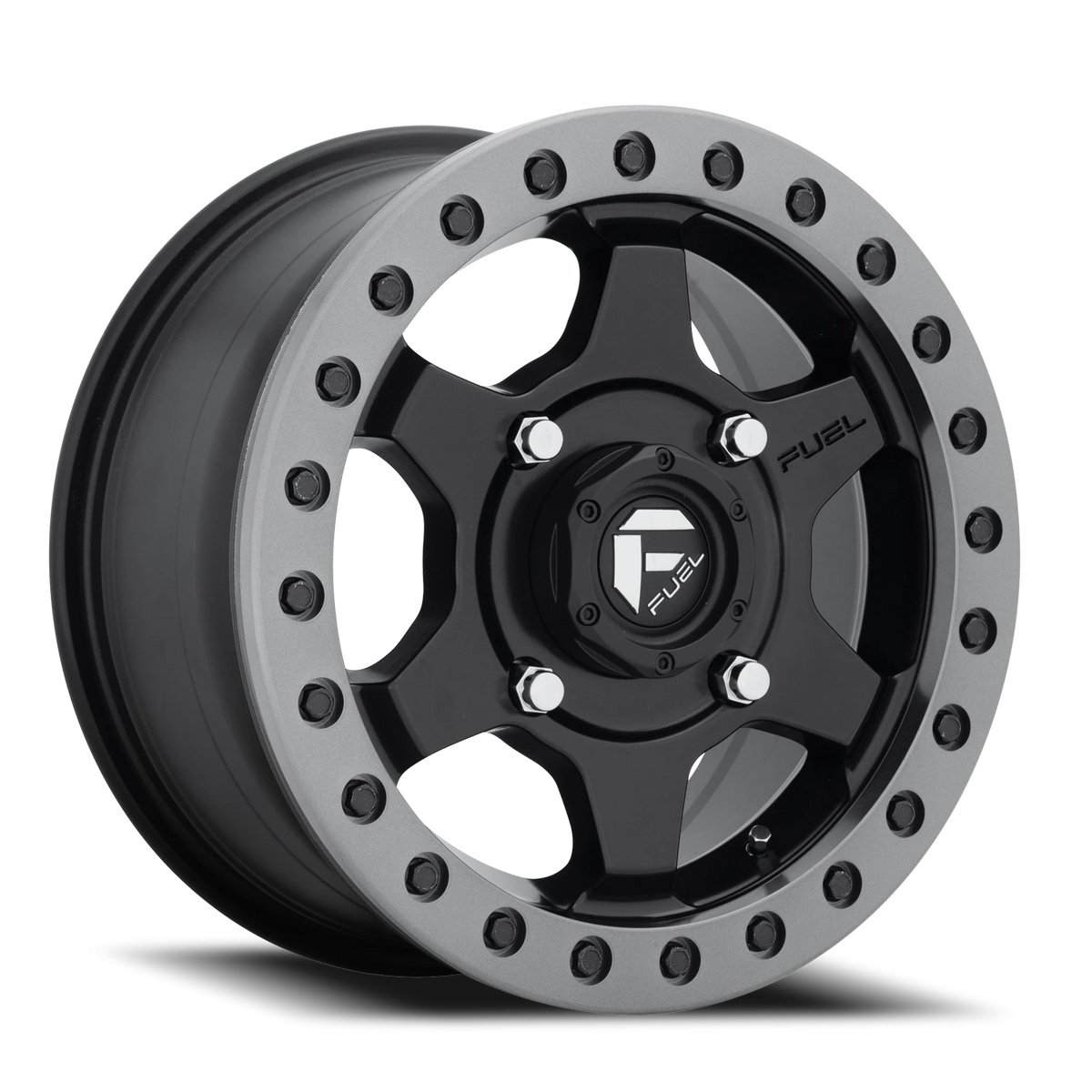 Fuel Gatling Beadlock UTV 15x7 +55 4x156mm 132mm Matte Black