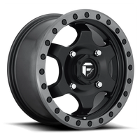 Fuel Gatling UTV 15x7 +55 4x137mm 110.1mm Matte Black Gunmetal Ring