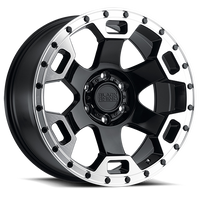 Black Rhino Gauntlet 18x9" 5x127mm 71.6mm CB -18mm Gloss Black Mirror Machined Lip Edge