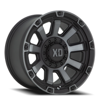 XD Series Gauntlet 17x9" 6x135mm 106.1mm CB 0mm Satin Black Gray Tint