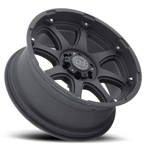 Black Rhino Glamis 17x9 +12 6x139.7mm 112mm Matte Black