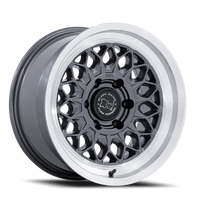 Black Rhino Graz 17x8.5" 6x139.7mm 106.1mm CB +25mm Gloss Gunmetal Machined Lip