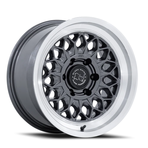 Black Rhino Graz 17x8.5" 6x139.7mm 106.1mm CB +25mm Gloss Gunmetal Machined Lip