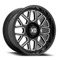XD Series Grenade 2 22x12" 8x165.1mm 125.1mm CB -44mm Gloss Black Milled