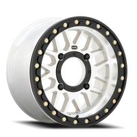 KMC Grenade Beadlock UTV 15x6" 4x137mm 112.1mm CB +38mm Machined Silver