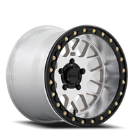 KMC Grenade Beadlock UTV 15x6" 5x114.3mm 72.56mm CB +38mm Machined Silver