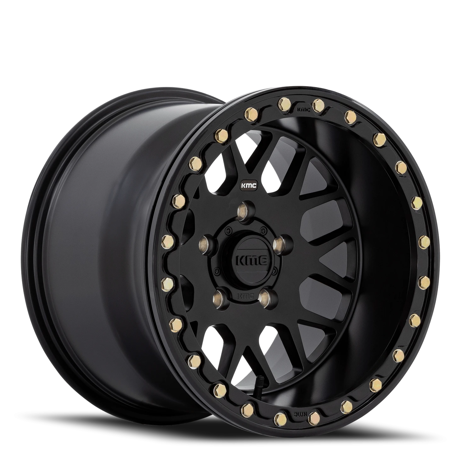 KMC Grenade Beadlock UTV 14x7" 4x156mm 132mm CB +10mm Satin Black