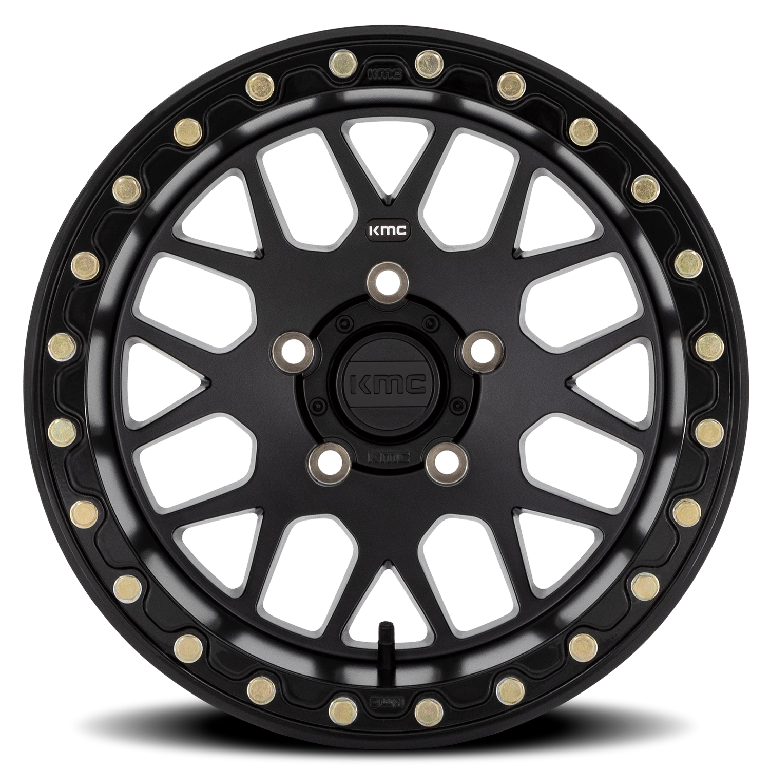 KMC Grenade Beadlock UTV 14x7" 4x156mm 132mm CB +10mm Satin Black