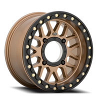 KMC Grenade Beadlock UTV 15x7" 4x156mm 115.1mm CB +10mm Satin Bronze
