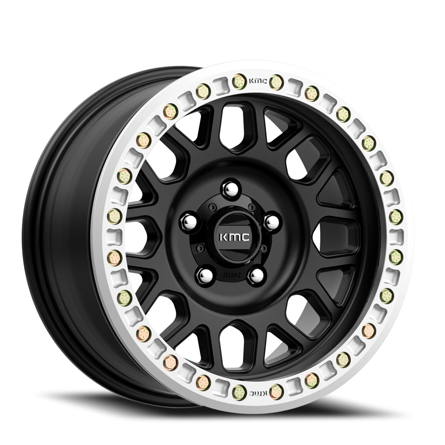 KMC Grenade Desert Beadlock 20x9" 6x139.7mm 108mm CB -12mm Satin Black