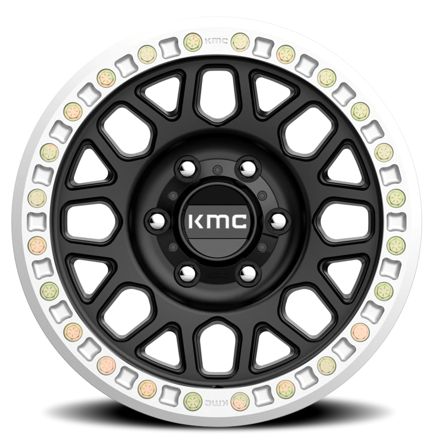 KMC Grenade Desert Beadlock 20x9" 5x127mm 71.5mm CB -12mm Satin Black