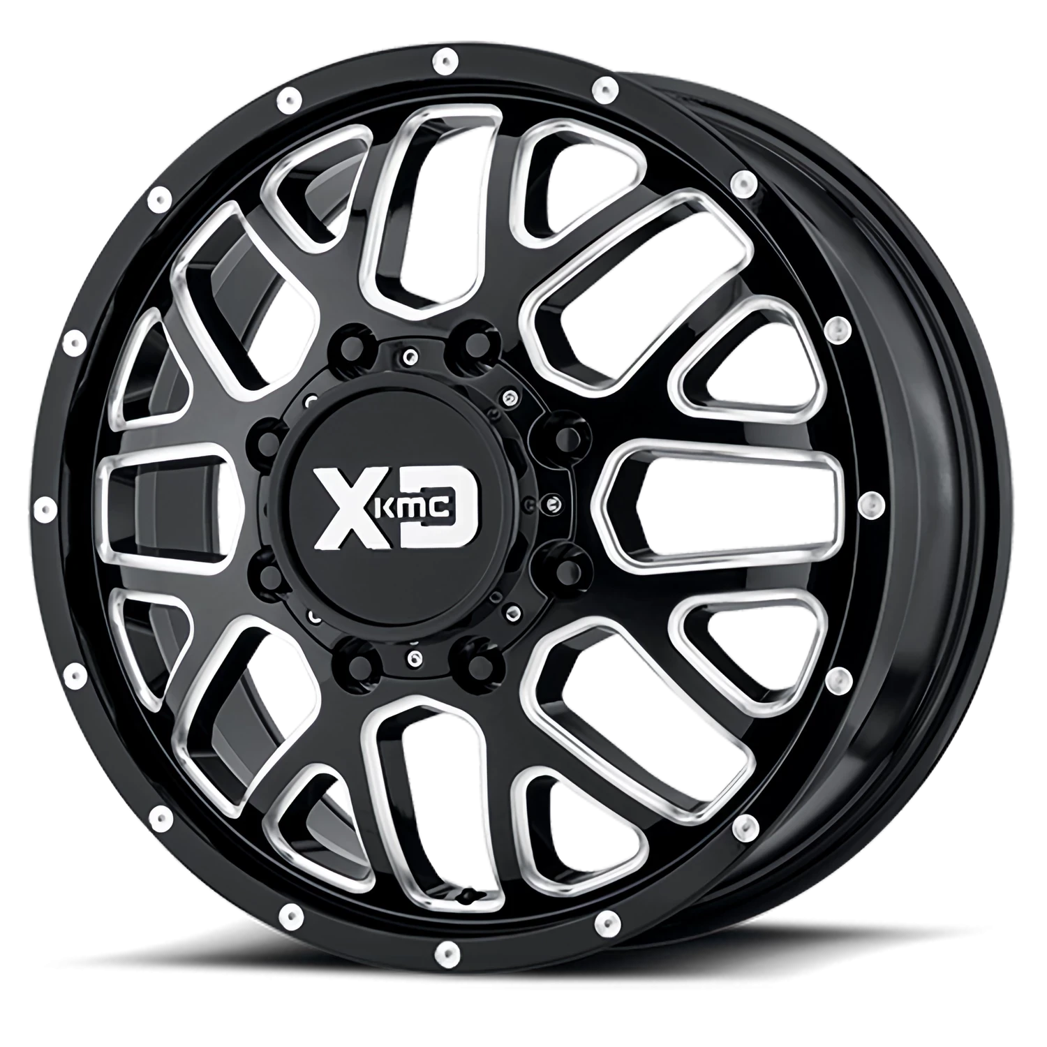 XD Series Grenade Dually 20x8.3" 8x200mm 142mm CB +127mm Gloss Black Milled