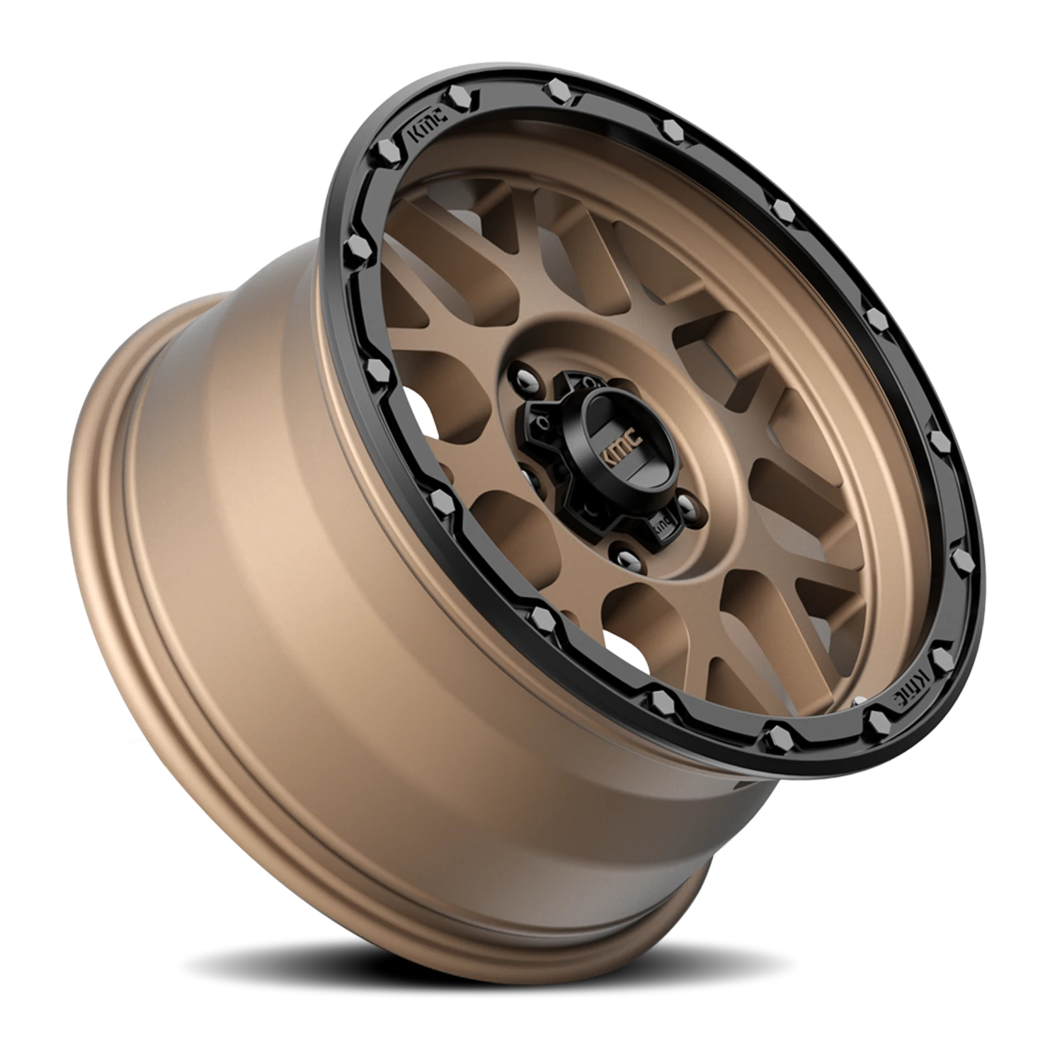 KMC Grenade Off-Road 20x9" 5x150mm 110.5mm CB +18mm Matte Bronze Matte Black Lip