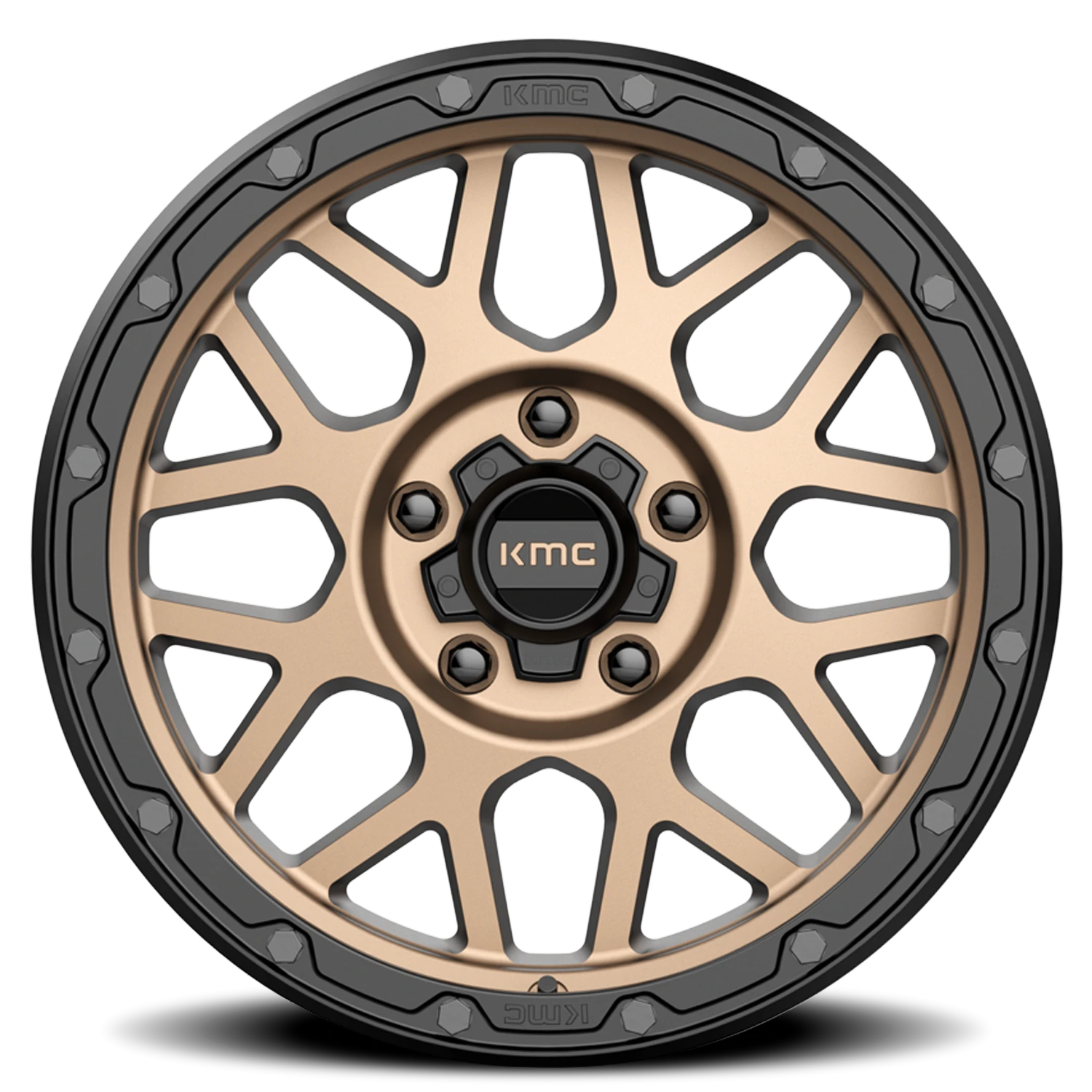 KMC Grenade Off-Road 20x9" 5x150mm 110.5mm CB +18mm Matte Bronze Matte Black Lip