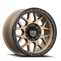 KMC Grenade Off-Road 17x9" 6x135mm 87.1mm CB -12mm Matte Bronze Matte Black Lip