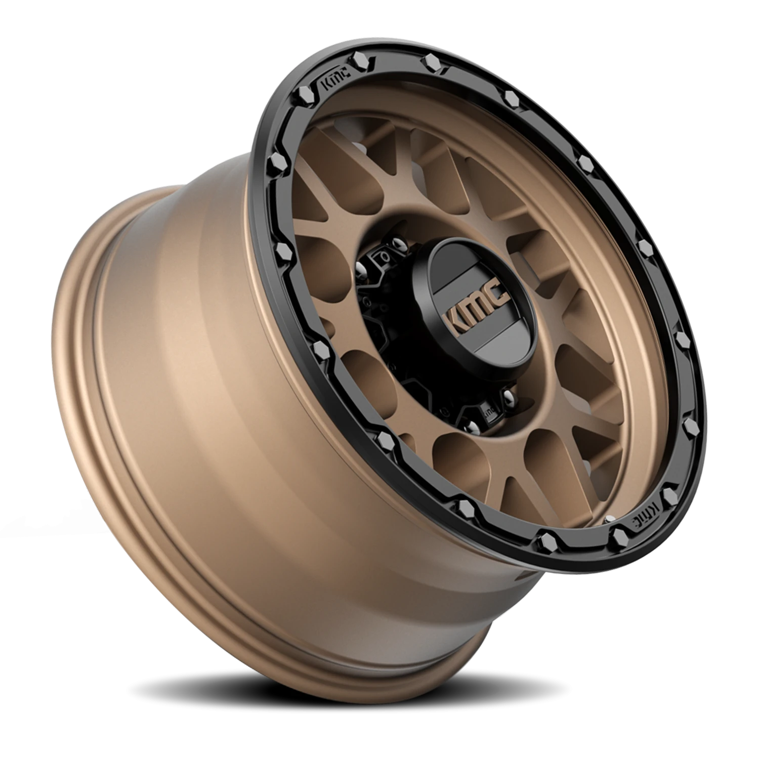 KMC Grenade Off-Road 18x8.5" 8x165.1mm 125.5mm CB 0mm Matte Bronze Matte Black Lip