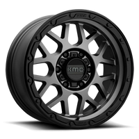 KMC Grenade Off-Road 17x9" 8x165.1mm 125.5mm CB +18mm Matte Gray Matte Black Lip