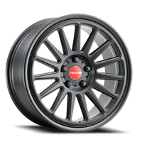 Raceline Grip 315B 17x8 +40 4x114.3mm 72.6mm Satin Black Red and Black Logo