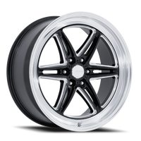 American Racing Groove 6 Drag 17x10 +38 6x135mm 87.1mm Gloss Black Milled-Diamond Cut Lip