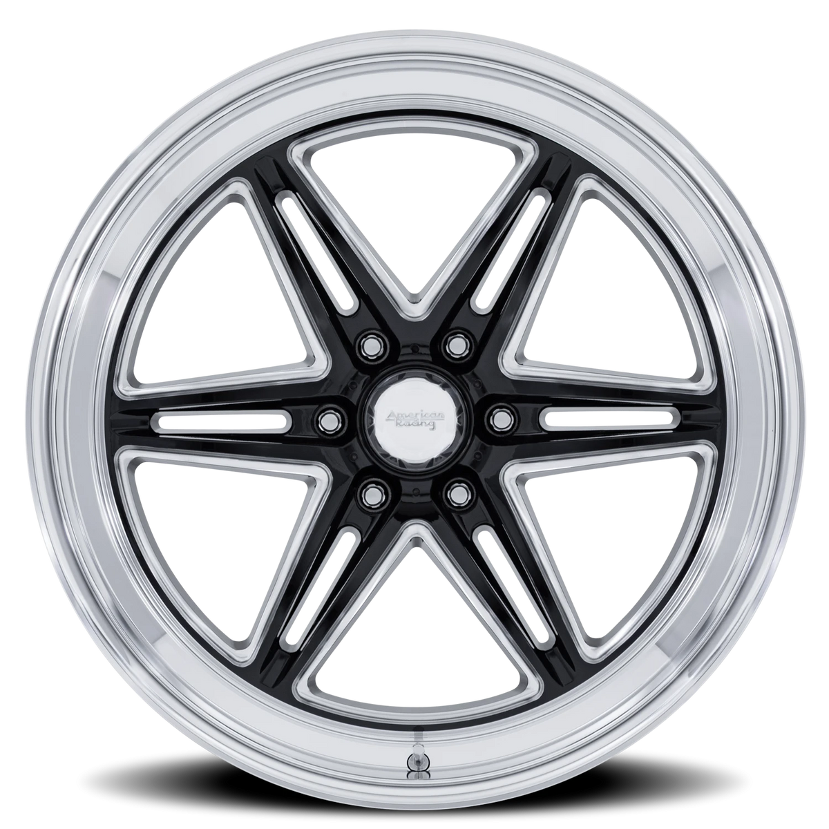 American Racing Groove 6 Drag 17x10 +38 6x135mm 87.1mm Gloss Black Milled-Diamond Cut Lip
