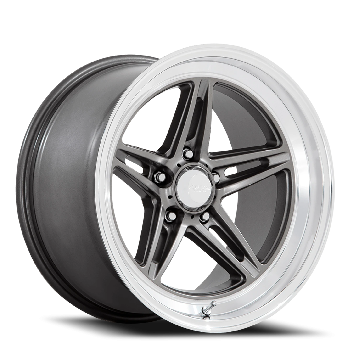 American Racing Groove 18x10" 5x120.65mm 72.56mm CB +12mm Anthracite Diamond Cut Lip