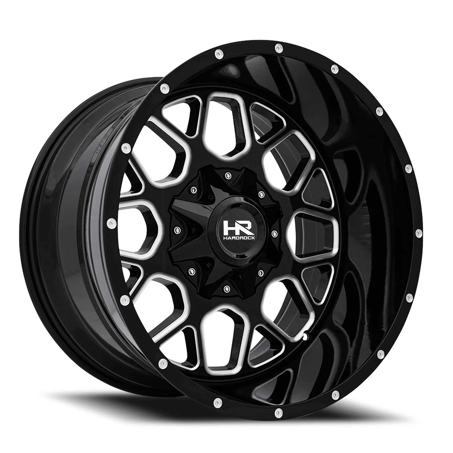 Hardrock Offroad Gunner H705 20x10" 5x127mm 87mm CB -19mm Gloss Black Milled