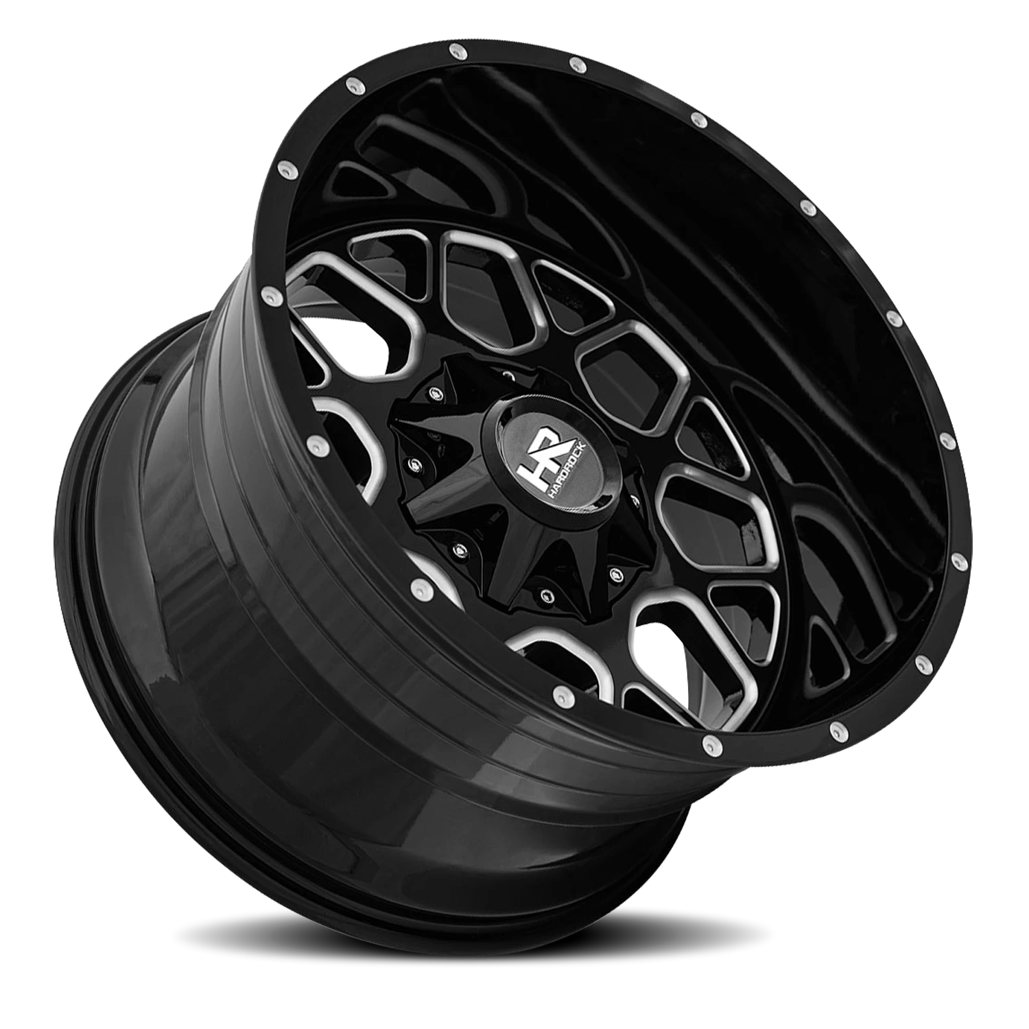 Hardrock Offroad Gunner H705 20x12" 8x180mm 124.3mm CB -44mm Gloss Black Milled
