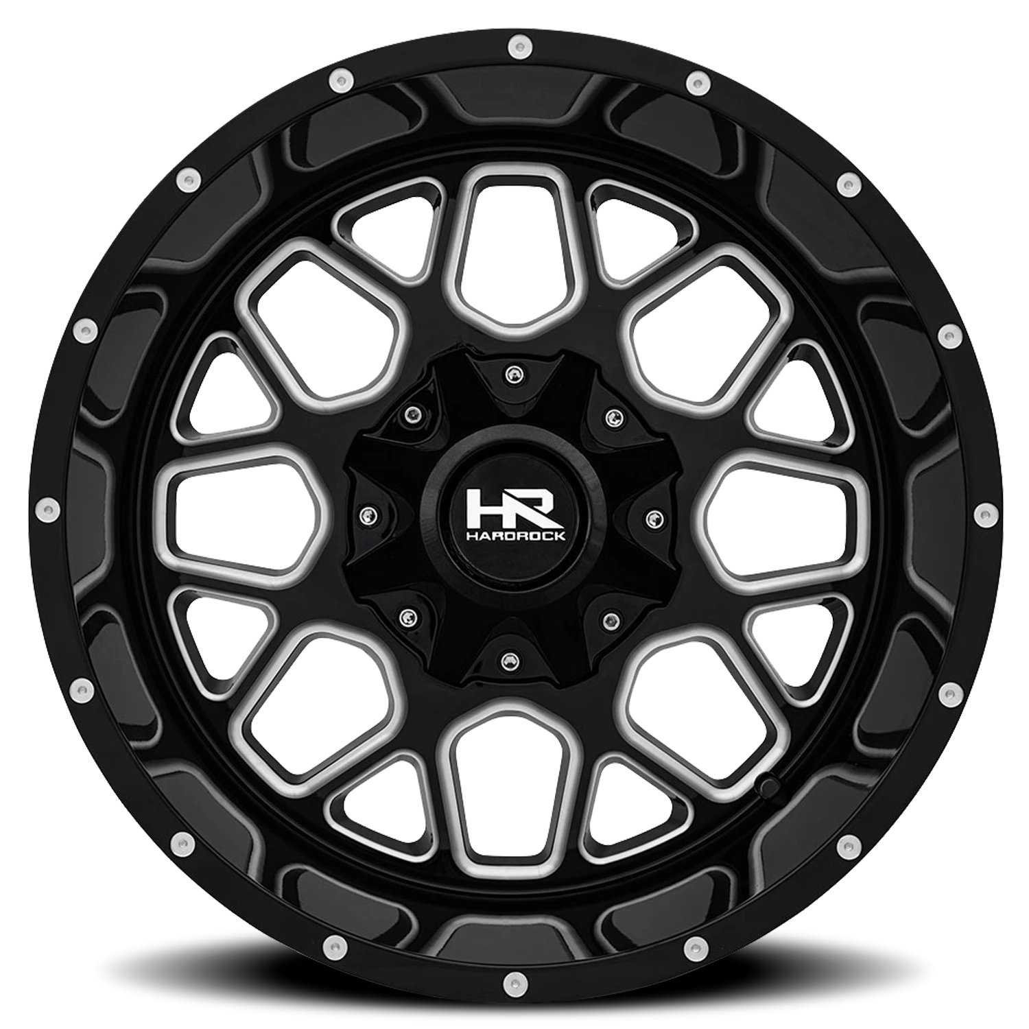Hardrock Offroad Gunner H705 20x9" 6x135mm 108mm CB 0mm Gloss Black Milled