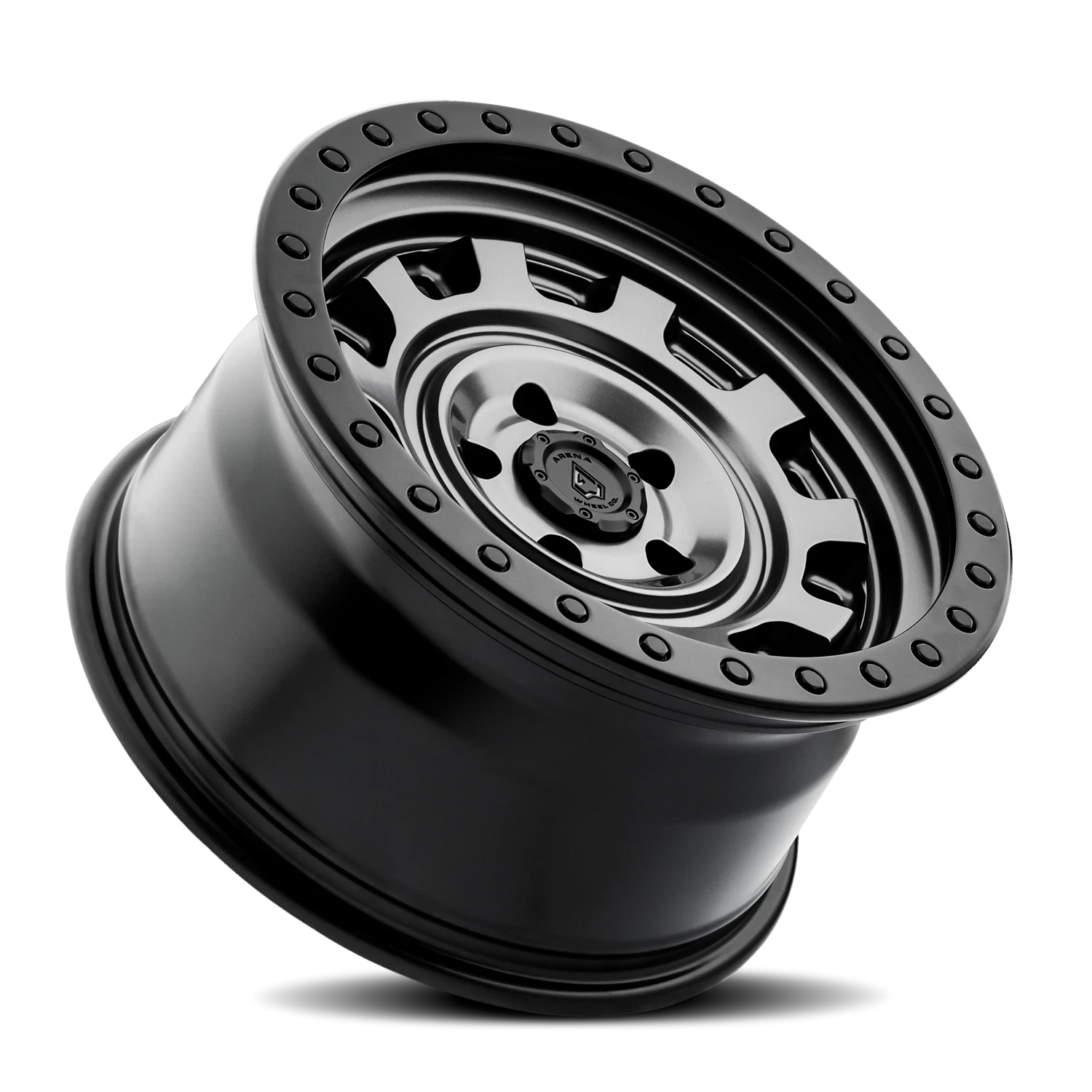 Arena Gunner 17x9" 5x127mm 71.5mm CB -12mm Satin Gunmetal Satin Black Lip
