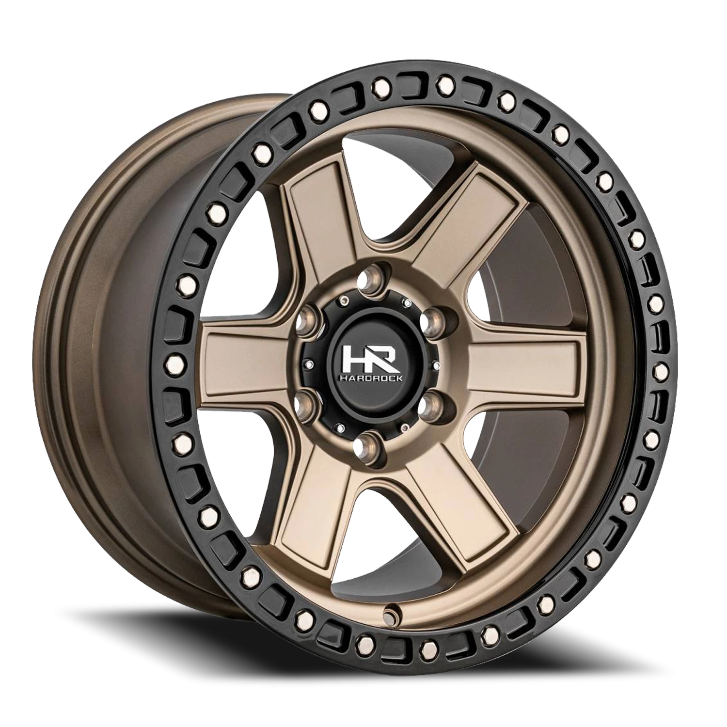 Hardrock Offroad H104 17x9" 5x127mm 78.1mm CB -12mm Matte Bronze Black Lip
