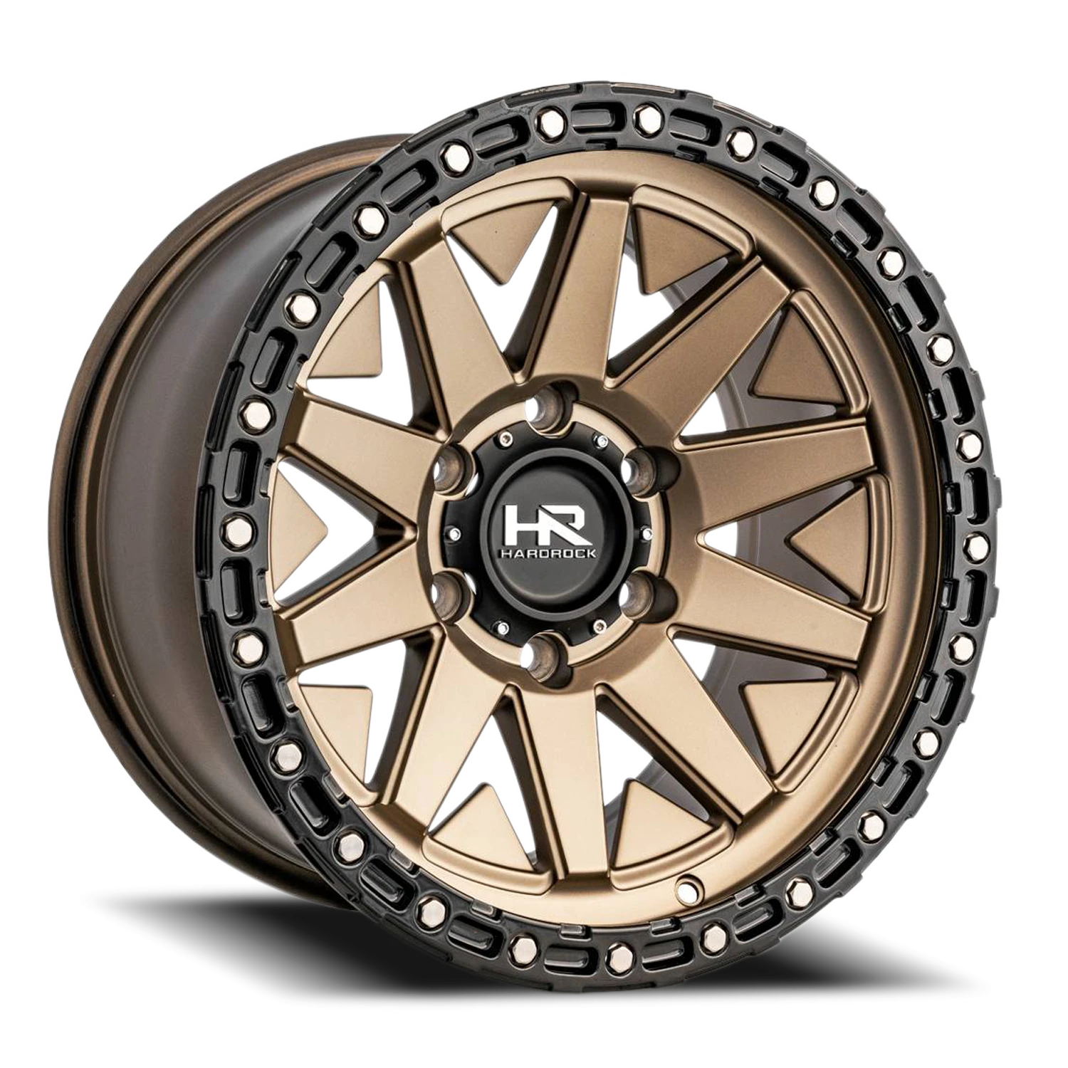 Hardrock Offroad H106 17x9" 5x127mm 78.1mm CB +1mm Matte Bronze Black Lip