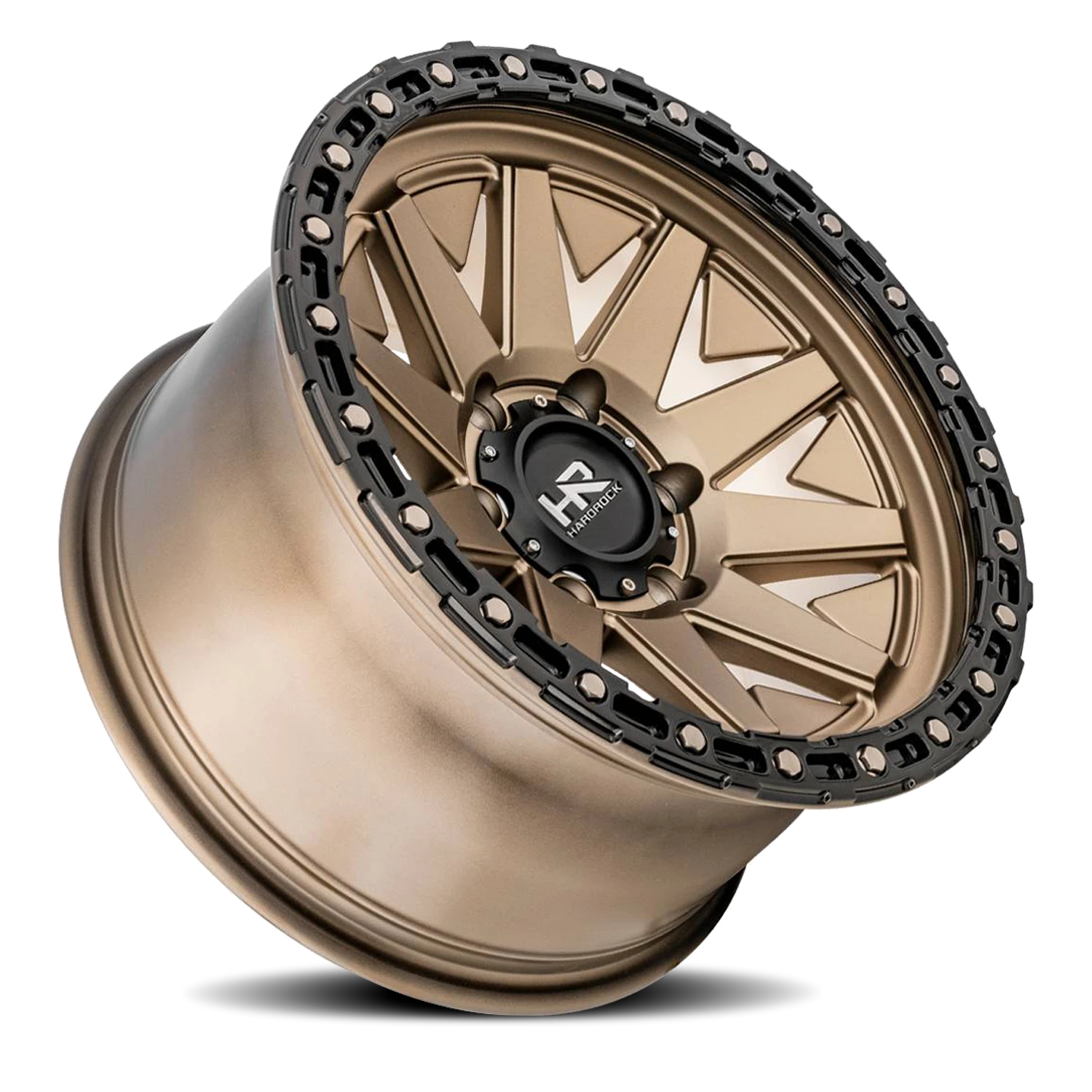 Hardrock Offroad H106 17x9" 5x127mm 78.1mm CB -12mm Matte Bronze Black Lip