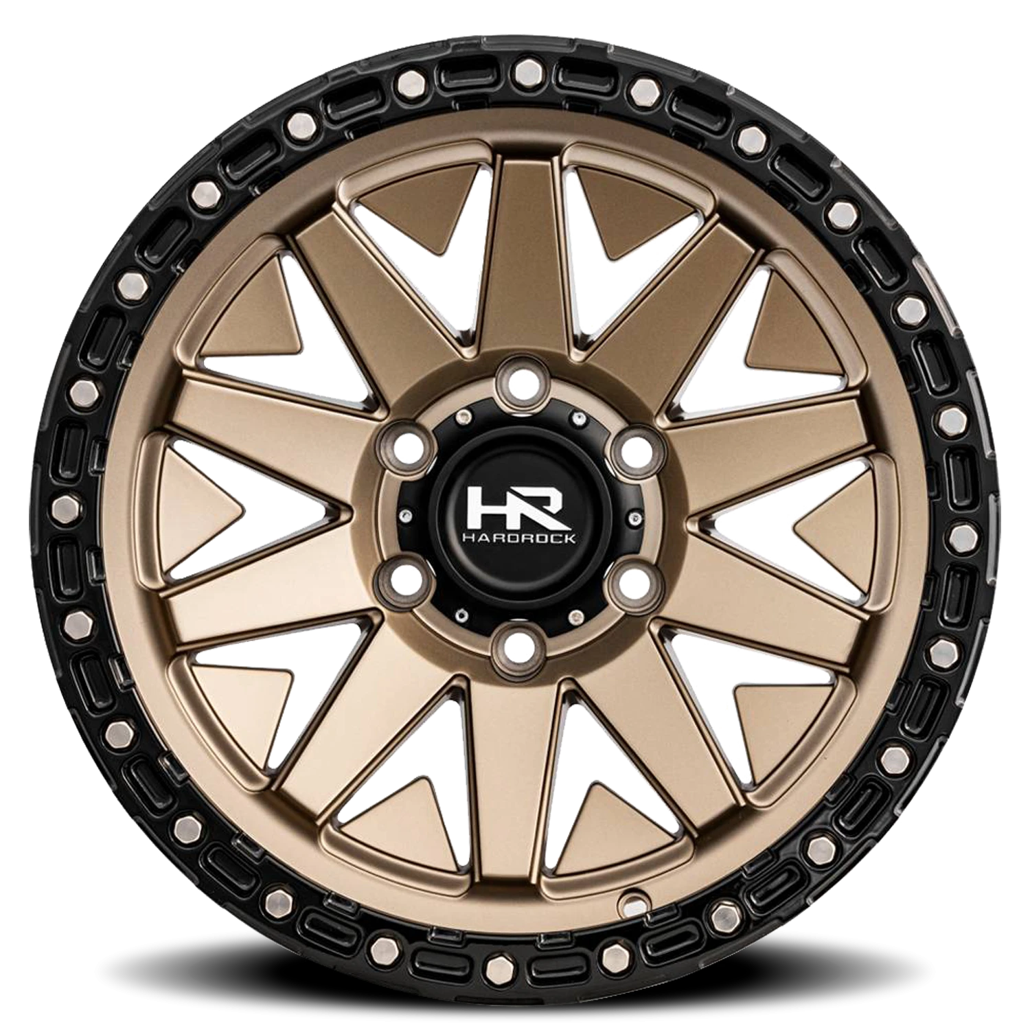 Hardrock Offroad H106 17x9" 5x127mm 78.1mm CB -12mm Matte Bronze Black Lip