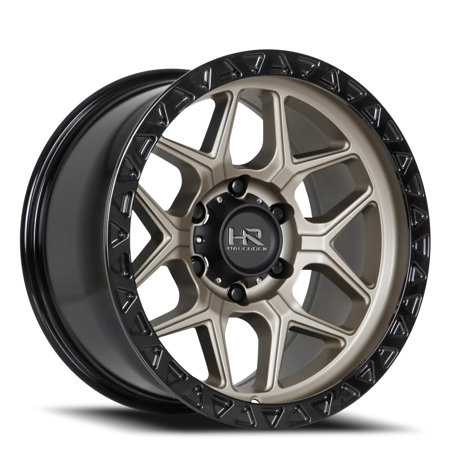 Hardrock Offroad H107 17x9" 6x135mm 135mm CB -12mm Matte Bronze Black Lip