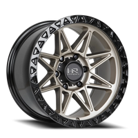Hardrock Offroad H109 17x9" 5x127mm 127mm CB +1mm Matte Bronze Black Lip
