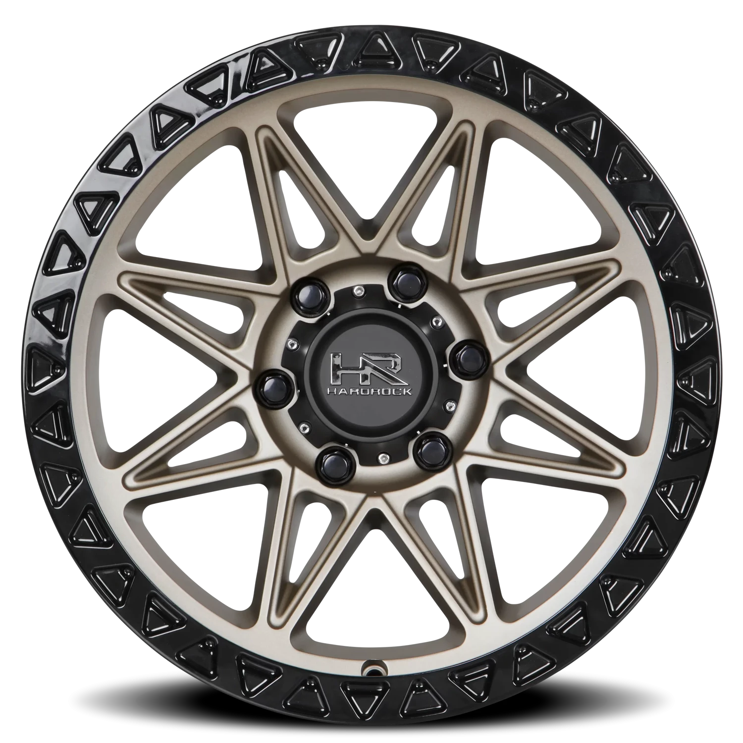 Hardrock Offroad H109 17x9" 6x139.7mm 139.7mm CB +1mm Matte Bronze Black Lip