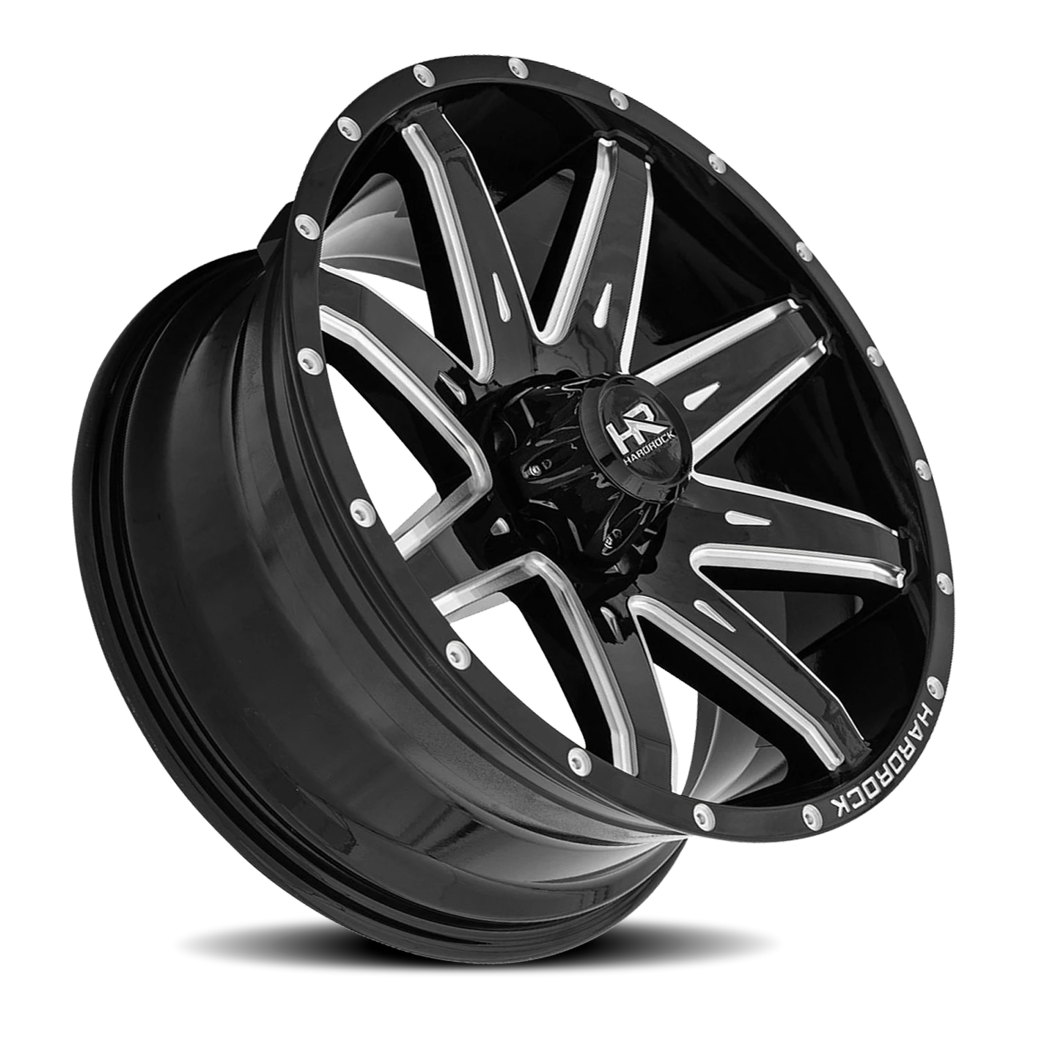 Hardrock Offroad Painkiller Xposed H502 20x12" 5x139.7mm 87mm CB -44mm Gloss Black Milled
