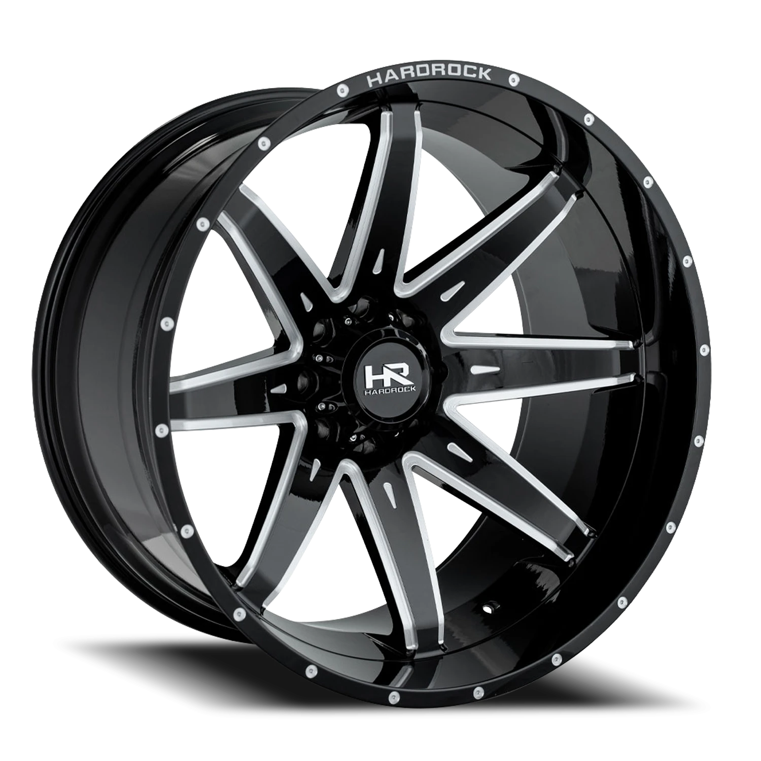 Hardrock Offroad Painkiller Xposed H502 22x12" 8x170mm 125.2mm CB -44mm Gloss Black Milled