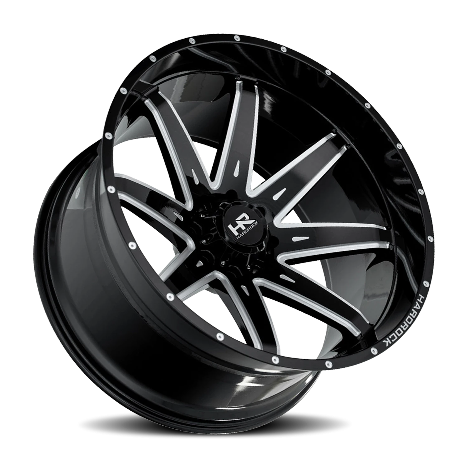 Hardrock Offroad Painkiller Xposed H502 22x12" 8x170mm 125.2mm CB -44mm Gloss Black Milled