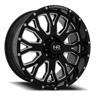 Hardrock Offroad Slammer Xposed H504 20x10" 5x139.7mm 87mm CB -19mm Gloss Black Milled